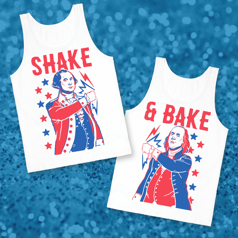 Download Shake & Bake: George Washington Racerback Tank | LookHUMAN