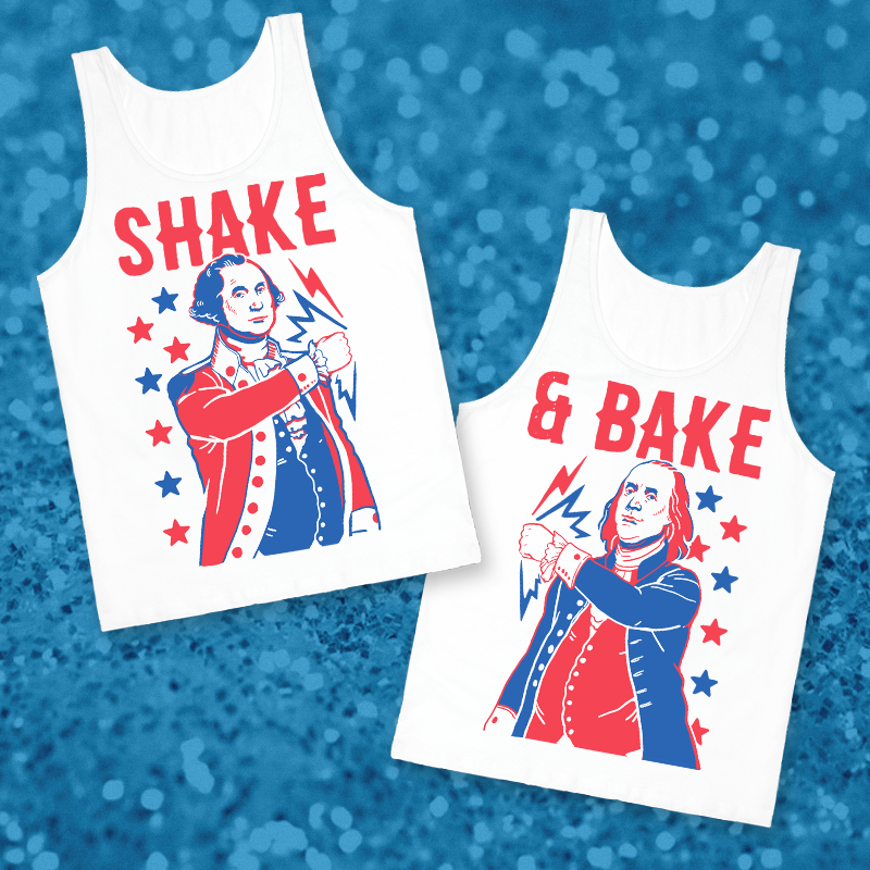 Download Shake & Bake: Benjamin Franklin Racerback Tank | LookHUMAN