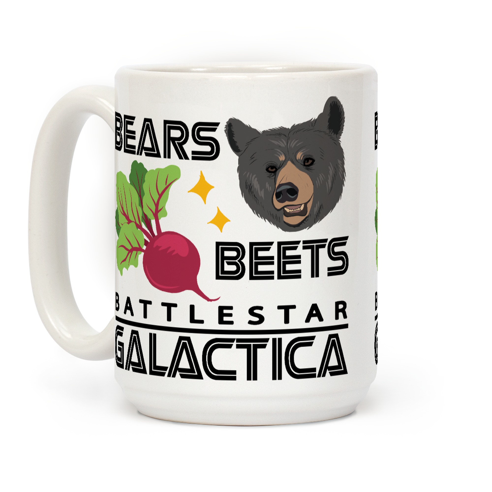 Funny Coffee Mug Bears Beets Battlestar Galactica Coffee Tea Cup TV Show Mug