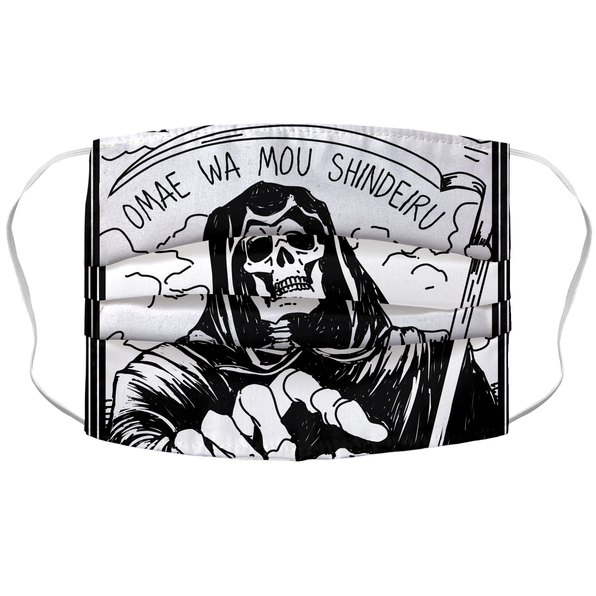 Omae Wa Mou Shindeiru Death Tarot Card Accordion Face Mask Lookhuman