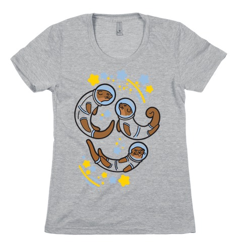 Otters In Space Womens T-Shirt