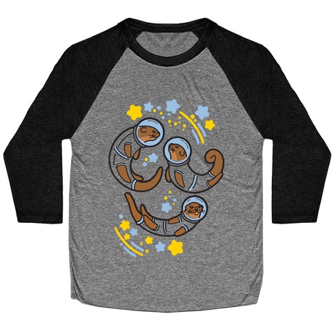 Otters In Space Baseball Tee