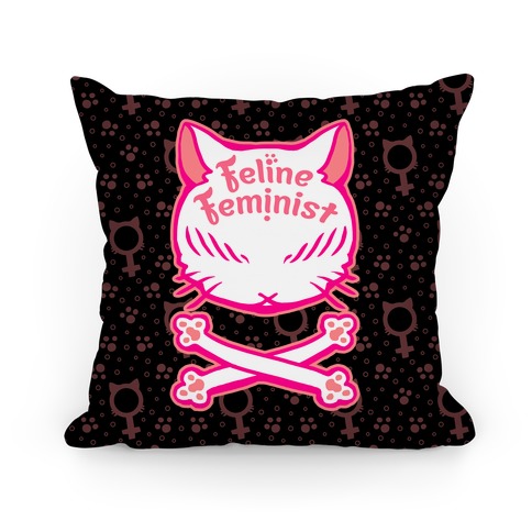 Feline Feminist Pillow