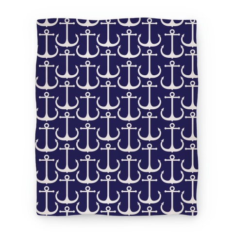Anchor Pattern Blanket (Blue) Blanket