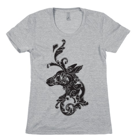 Decorative Deer Head Womens T-Shirt