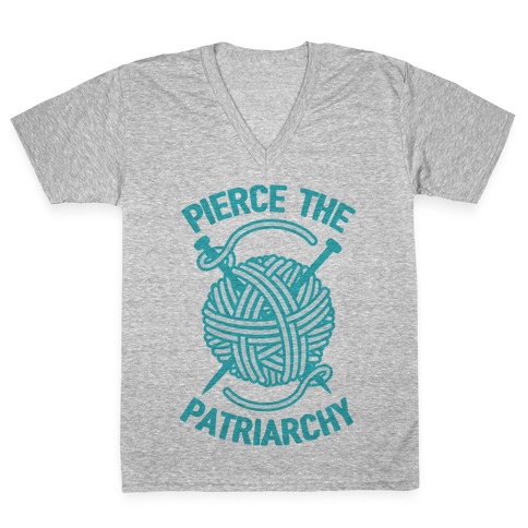 Pierce The Patriarchy V-Neck Tee Shirt