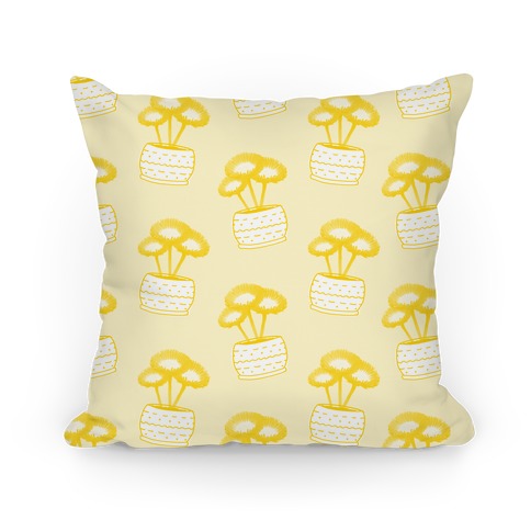 Yellow Daisy Pattern Pillow