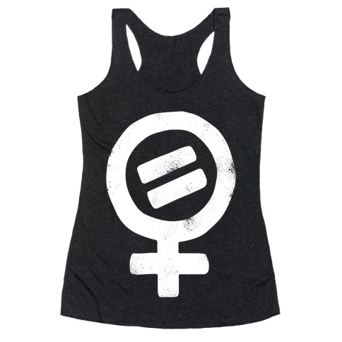 Vintage Women's Rights Logo (White Ink) Racerback Tank Tops | LookHUMAN