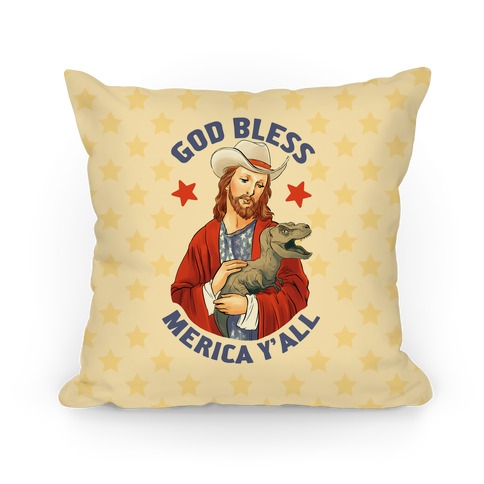 God Bless Merica Y'all Pillow