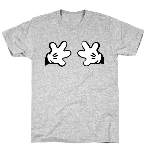 Cartoon Mouse Hands Joke T-Shirt