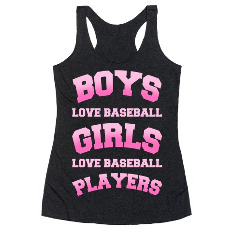 Boys and Girls Love Baseball Racerback Tank Top