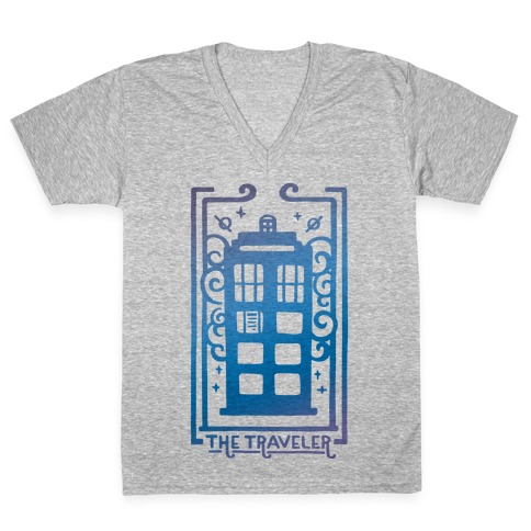 Time Traveler Tarot V-Neck Tee Shirt