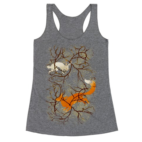 Rabbit And The Fox Chase Racerback Tank Top