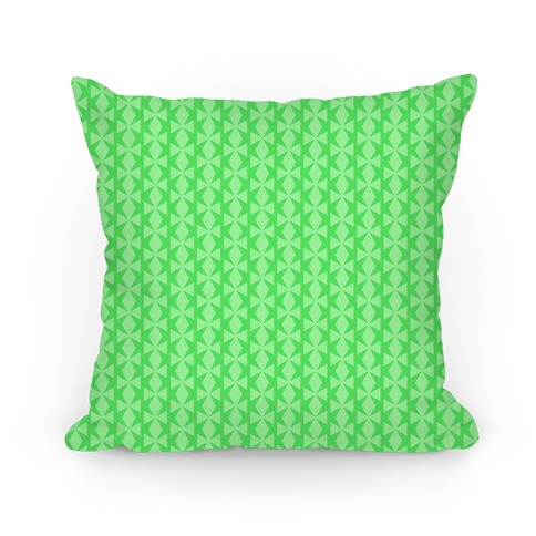 Lime Green Geometric Pattern Pillow