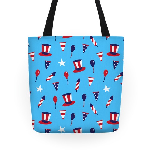 Red White and Blue Pattern Tote