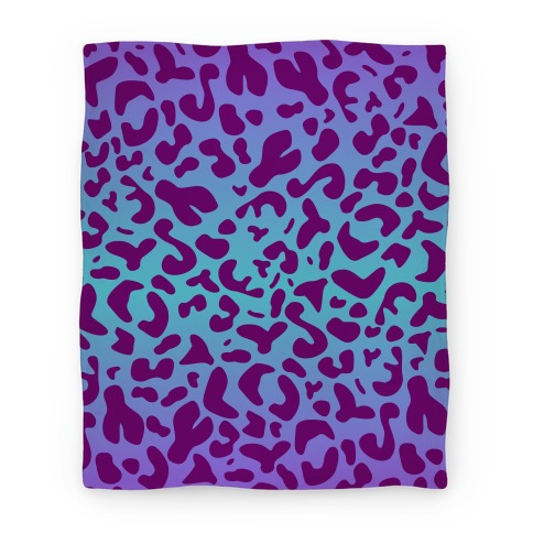 Neon Leopard Print Blanket