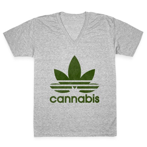 Cannabis V-Neck Tee Shirt