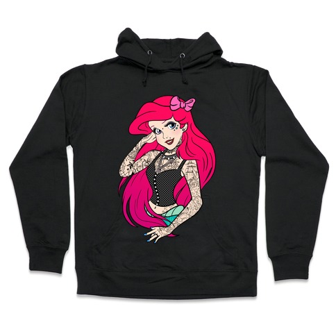 Punk Ariel Parody Hooded Sweatshirt