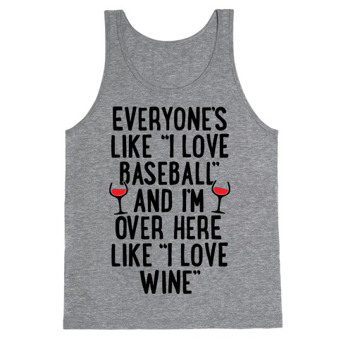 Baseball And Wine Tank Top