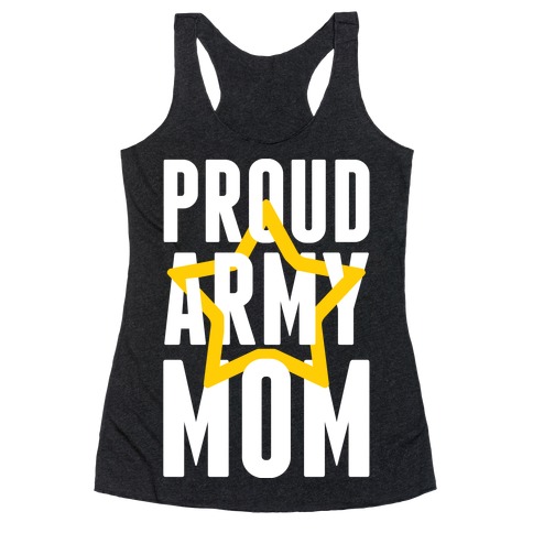 Proud Army Mom Racerback Tank Top