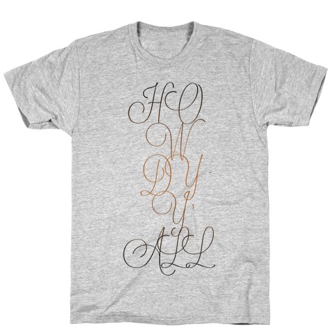 Howdy Y'all (Typographic) T-Shirt