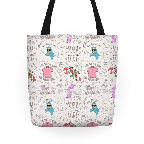 Mean Girls Doodle Pattern Tote