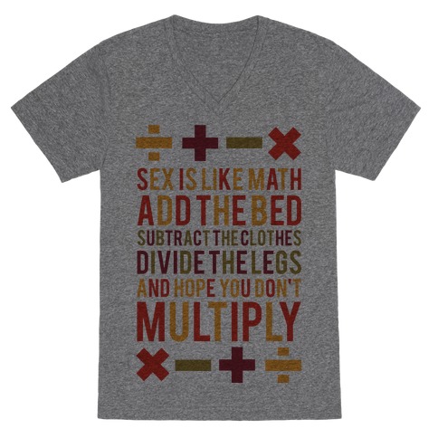 Sex is Math V-Neck Tee Shirt