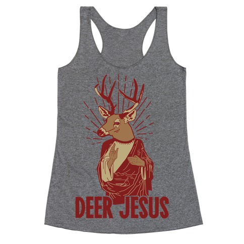 Deer Jesus Racerback Tank Top