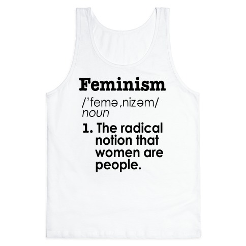 Feminism Definition Tank Tops | LookHUMAN