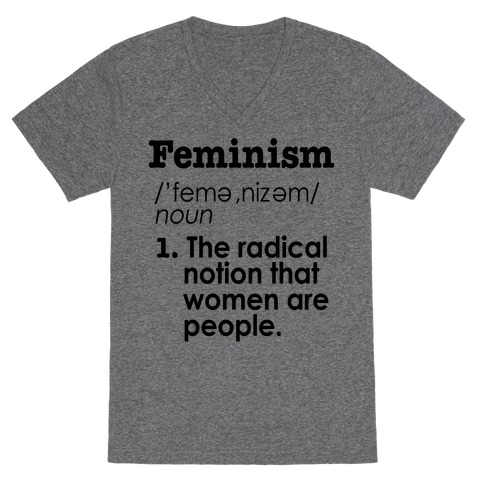 Feminism Definition V-Neck Tee Shirt