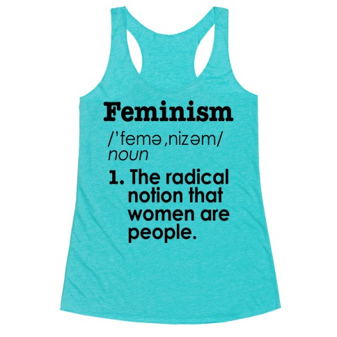 Feminism Definition Racerback Tank Tops | LookHUMAN
