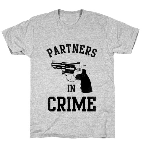 Partners in Crime! (Neon Yellow Left) T-Shirt