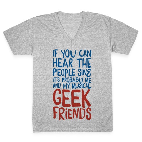 Musical Geeks V-Neck Tee Shirt