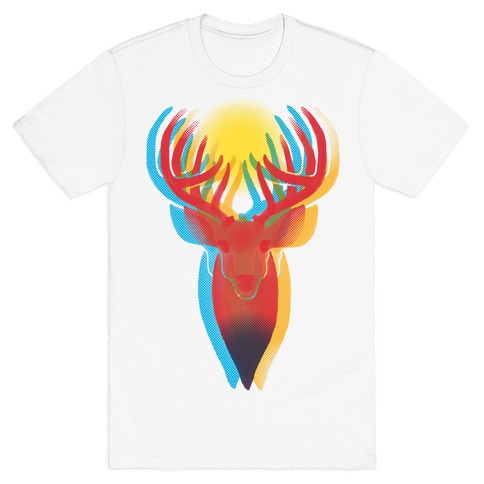 Pop Art Deer Head T-Shirt