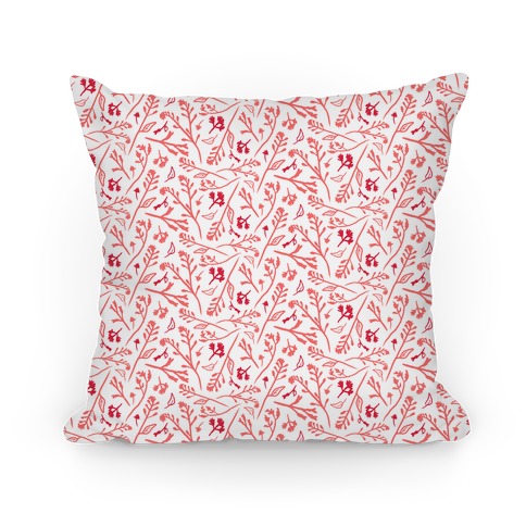 Lovely Wildflower Meadow Pink Pattern Pillow