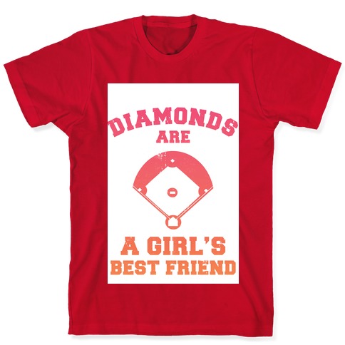 Diamonds Are a Girls Best Friend Baseball Shirt Baseball 