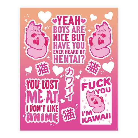 Sassy Weeaboo Stickers and Decal Sheet