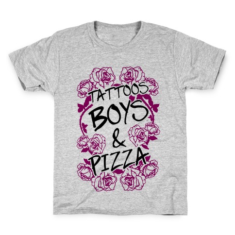 Tattoos Boys & Pizza Kids T-Shirt