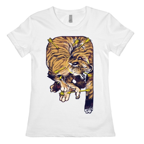 Saint Sebastian Tiger Womens T-Shirt