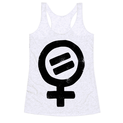 Vintage Women's Rights Logo - Racerback Tank Tops - HUMAN