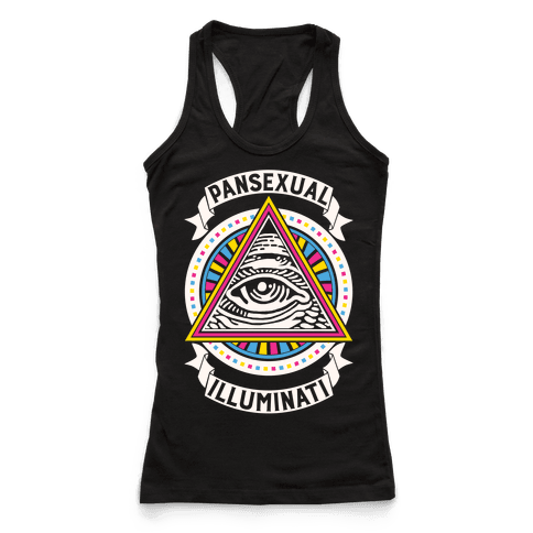 Pansexual Illuminati - Racerback Tank Tops - HUMAN