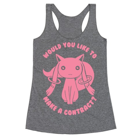 Would You Like To Make A Contract? Racerback Tank Top