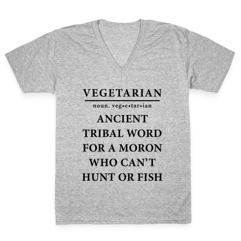 Vegetarian Definition V-Neck Tee Shirt