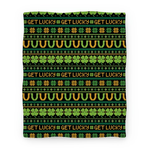 St. Patrick's Day Ugly Sweater Pattern Blanket