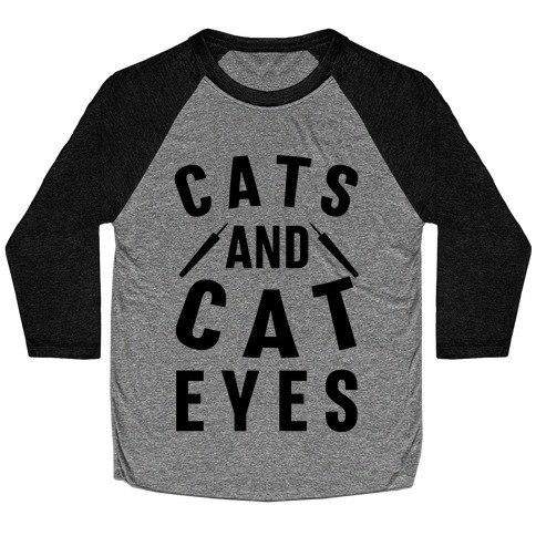 Cats and Cat Eyes Baseball Tee