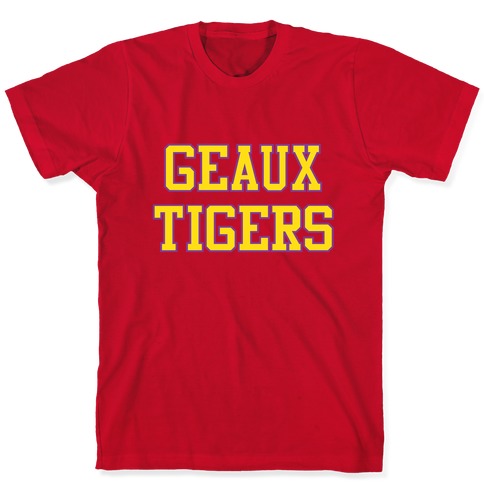 Geaux Fitted T-shirt Graphic Tee Louisiana College Team 