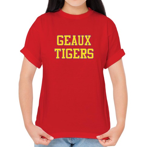 Geaux Fitted T-shirt Graphic Tee Louisiana College Team 