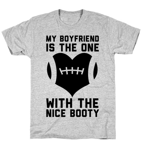 My Boyfriend Out There American Football Girlfriend Shirt - TeeUni