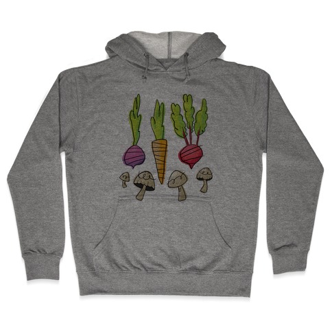 Retro Vegetable Pattern Hooded Sweatshirt