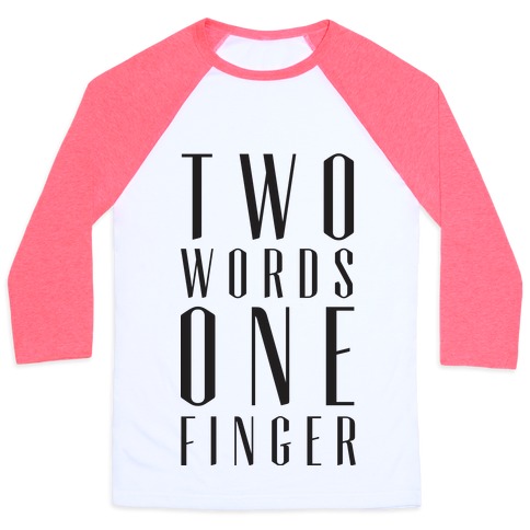 two words one finger sweatshirt